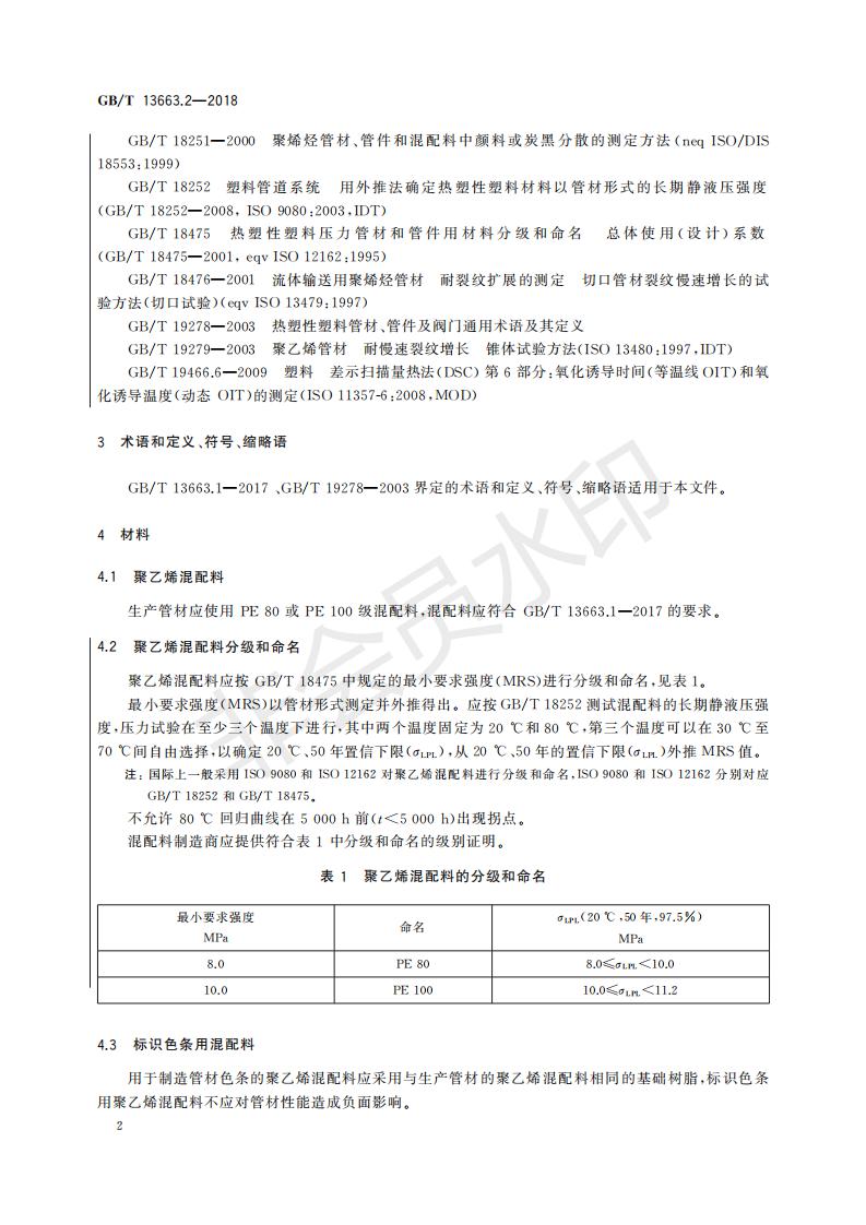 GBT13663.2-2018+給水用聚乙烯(PE)管道系統+第2部分：管材 - 副本_30_06