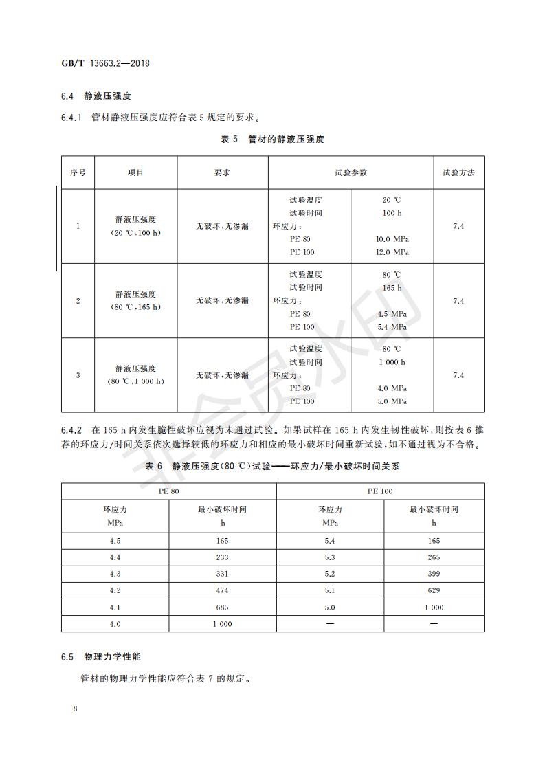 GBT13663.2-2018+給水用聚乙烯(PE)管道系統+第2部分：管材 - 副本_30_12